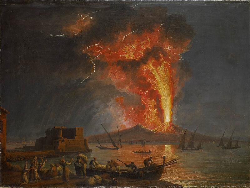 Jacob Philipp Hackert Ausbruch des Vesuvs oil painting image